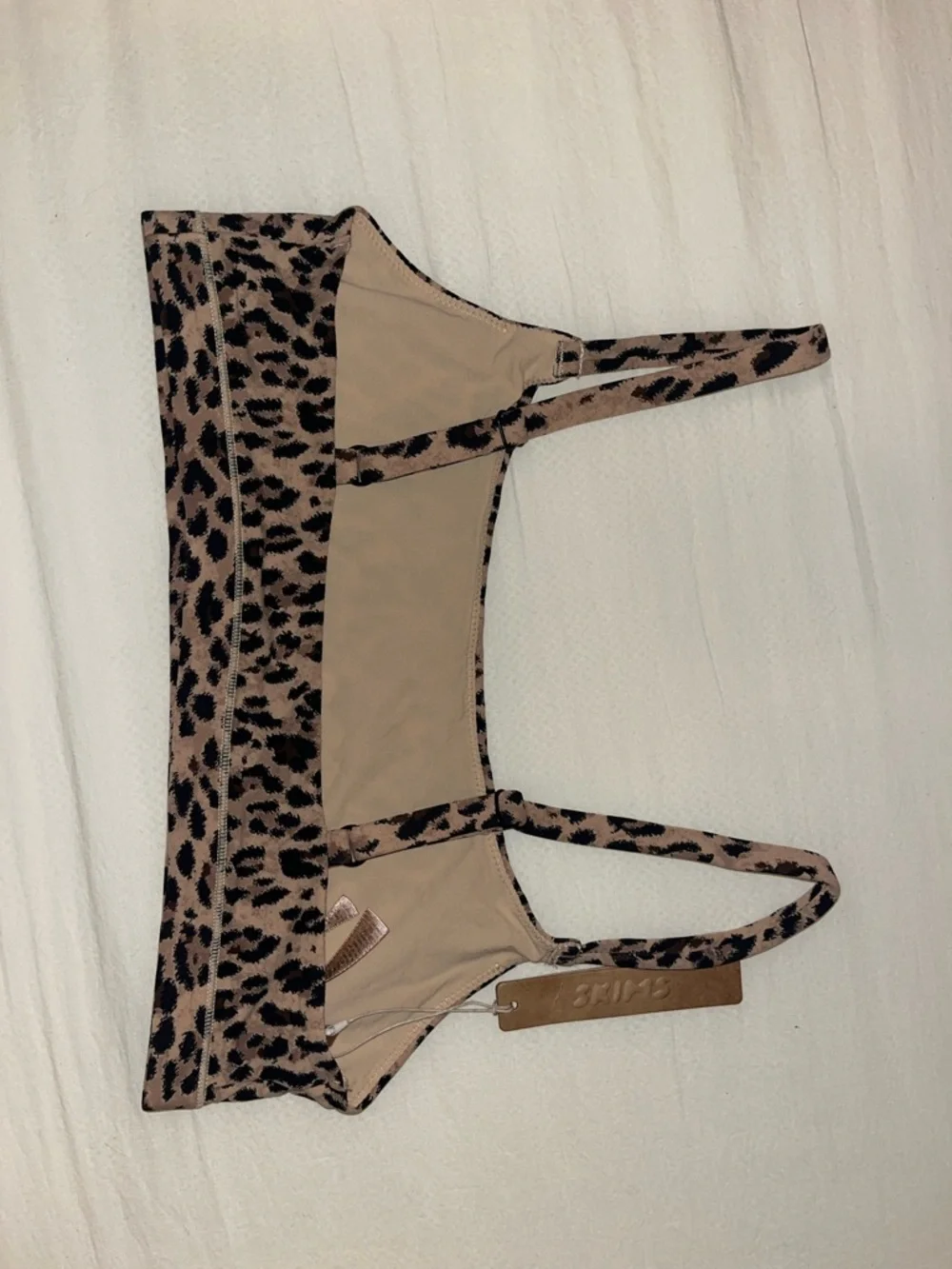SKIMS Leopard-Print Bralette in Beige and Black - Picture 4 of 4